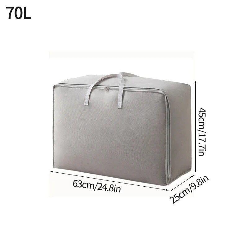 Large Capacity Clothes Storage Bag Waterproof Cabinet Wardrobe Organizer Quilt Pillow Blanket Organizer Dustproof Bedding Storag
