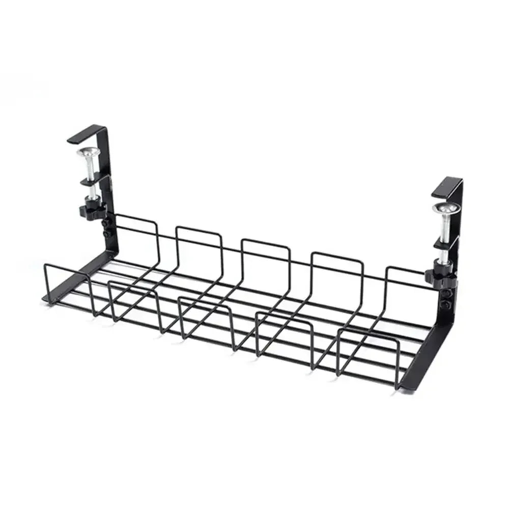 Elegant Under-Desk Metal Cable Organizer