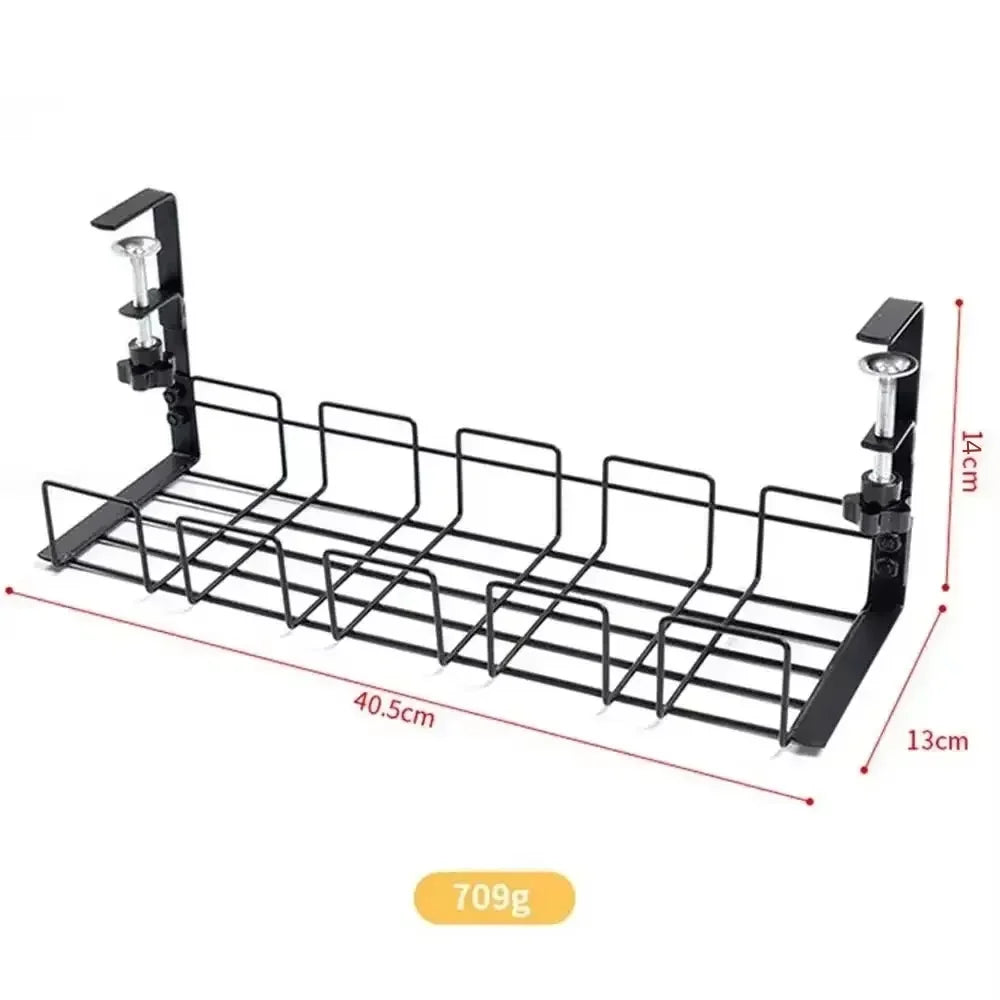 Elegant Under-Desk Metal Cable Organizer