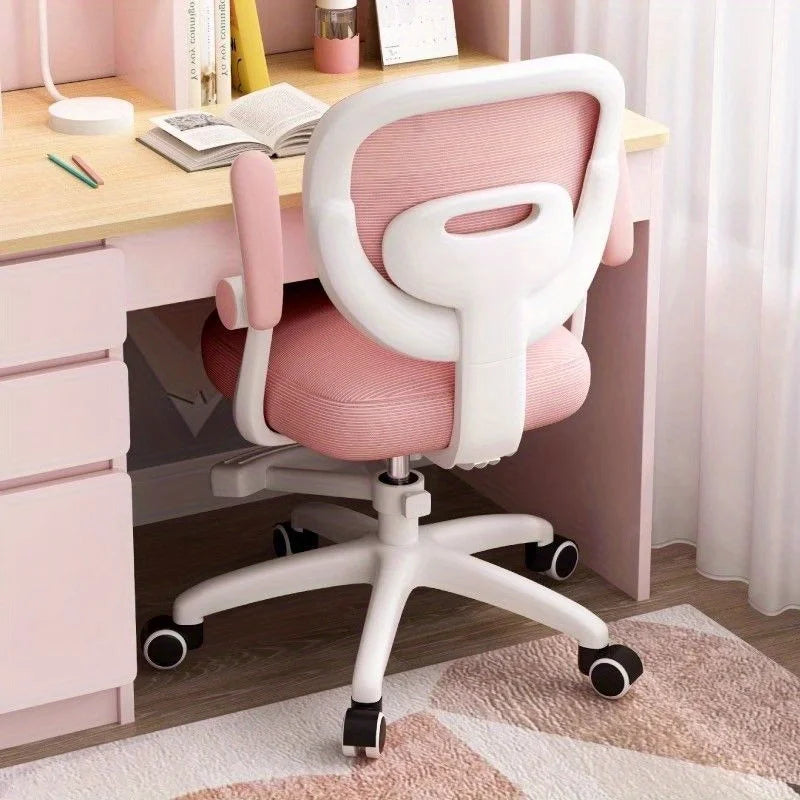 Elegant Ergonomic Swivel Chair with Adjustable Armrests