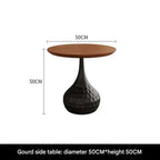 Elegant Round Wooden Coffee Table Set for Living Room
