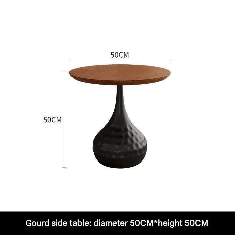 Elegant Round Wooden Coffee Table Set for Living Room