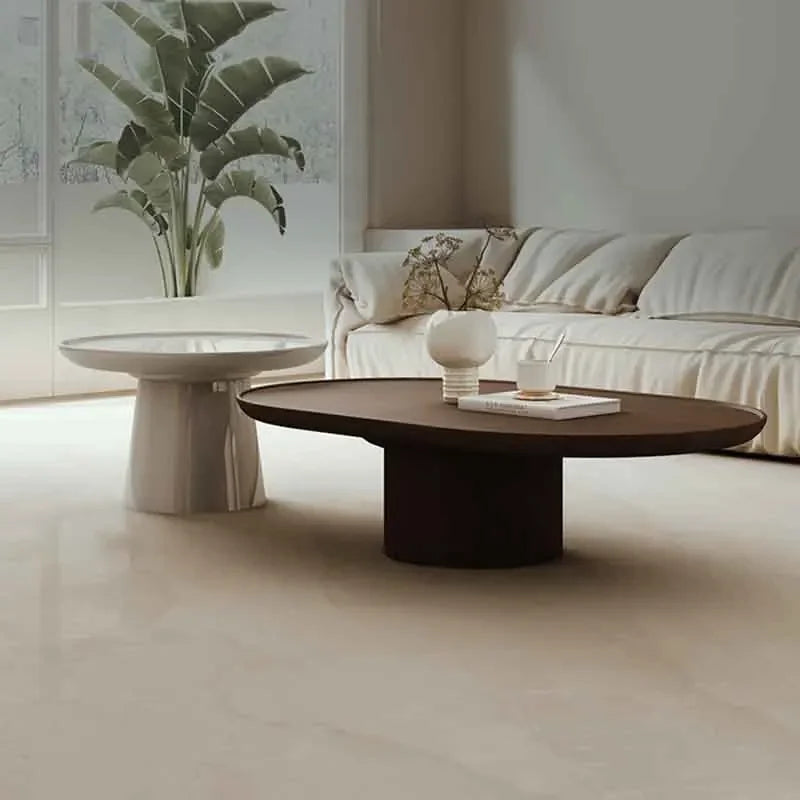 Nordic Elegance: Minimalist Oval Coffee Table