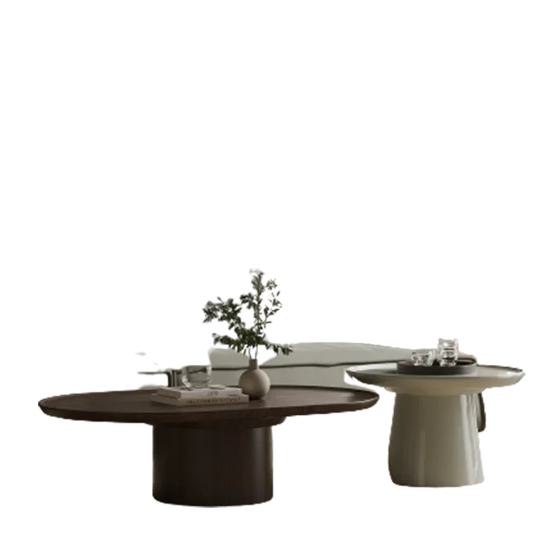 Nordic Elegance: Minimalist Oval Coffee Table
