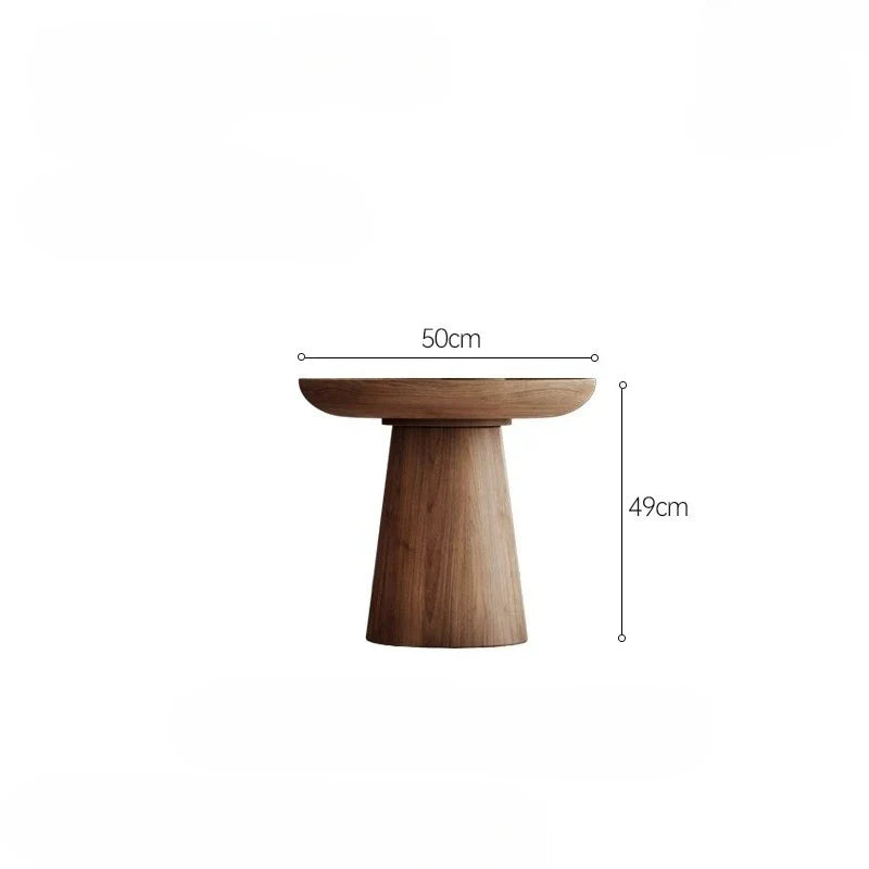 Exquisite Walnut Round Coffee Table for Modern Living Rooms