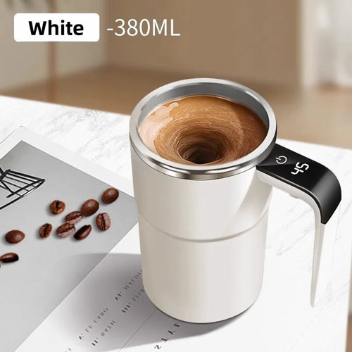 Elegant 380ML Self-Stirring Coffee Mug with Temp Display